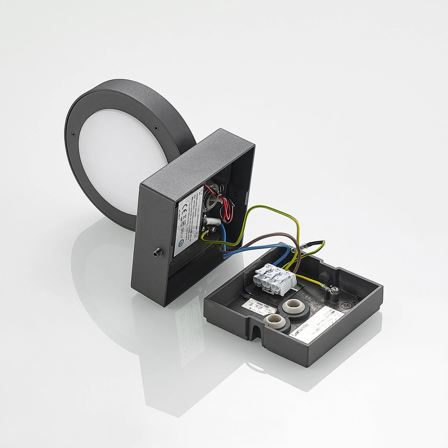 Lucande Belna LED-Außenwandlampe, Grafit, Sensor 10 Lucande Belna LED-Außenwandlampe, Grafit, Sensor – Bild 10