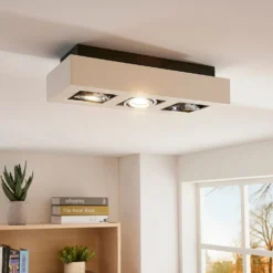 3-flammige Deckenlampe Vince In Weiß