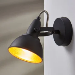 Wandleuchte Julin, Vintage-Look, Schwarz-gold -Heimbeleuchtung 9620726 2