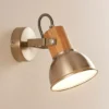 Wand- Und Deckenspot Dennis Mit Holzdetail