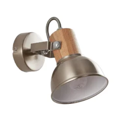 Wand- Und Deckenspot Dennis Mit Holzdetail -Heimbeleuchtung 9621816 2