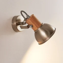 Wand- Und Deckenspot Dennis Mit Holzdetail -Heimbeleuchtung 9621816 4