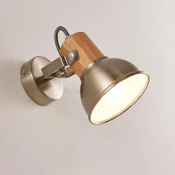 Wand- Und Deckenspot Dennis Mit Holzdetail -Heimbeleuchtung 9621816 5