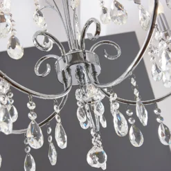 Lucande Kronleuchter Solveig Mit Kristallen, 5-fl., Chrom -Heimbeleuchtung 9624024 6