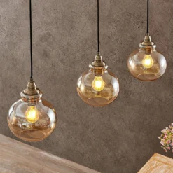 Lindby Tymoni Glas-Pendelleuchte, Amber, 3-fl. 16 Lindby Tymoni Glas-Pendelleuchte, Amber, 3-fl. -Heimbeleuchtung 9624899 7