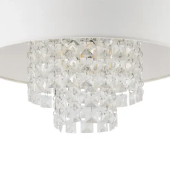 Lindby Estera Deckenleuchte Mit Behang, Weiß -Heimbeleuchtung 9626840 6