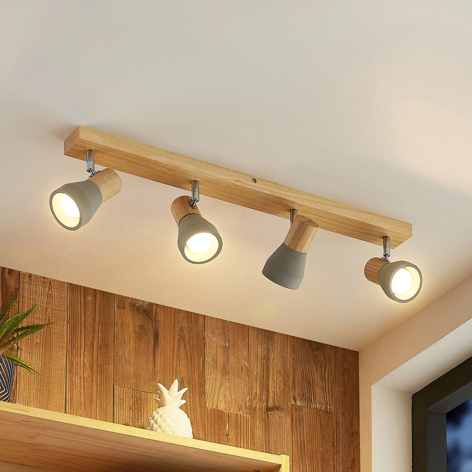 ELC Eletta Deckenstrahler, Beton, Vierflammig 1 ELC Eletta Deckenstrahler, Beton, Vierflammig