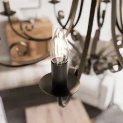 Lindby Scaleria Kronleuchter, 8-flammig, Braun -Heimbeleuchtung 9639191 3