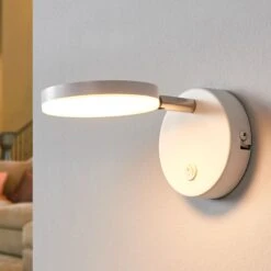 Weiße LED-Wandlampe Milow Mit Schalter