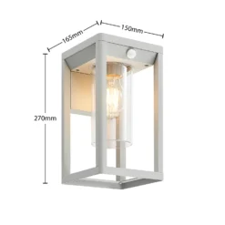 Lindby Estami Außenwandleuchte, Sensor, Silbergrau -Heimbeleuchtung 9647108 6