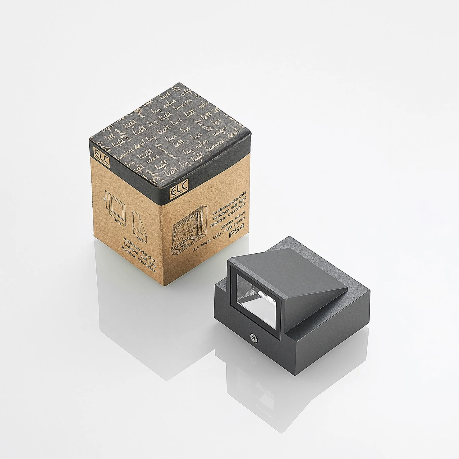 ELC Taloma LED-Außenwandlampe, 1-flammig Anthrazit 5 ELC Taloma LED-Außenwandlampe, 1-flammig Anthrazit – Bild 5