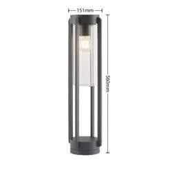 Lucande Tiras Sockelleuchte, Dunkelgrau, 56 Cm 11 Lucande Tiras Sockelleuchte, Dunkelgrau, 56 Cm -Heimbeleuchtung 9969200 3